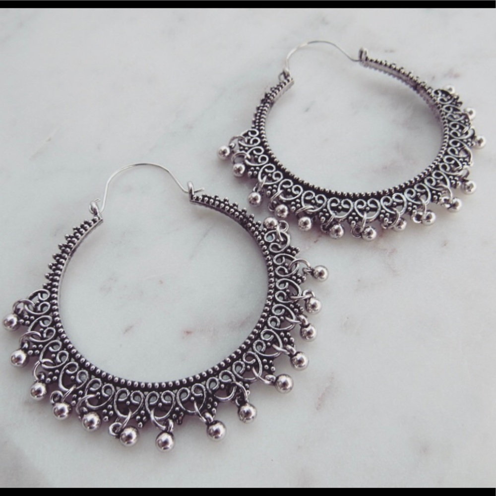 Silver earrings